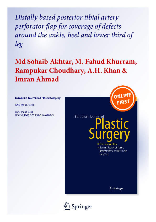(PDF) Distally based posterior tibial artery perforator flap for ...