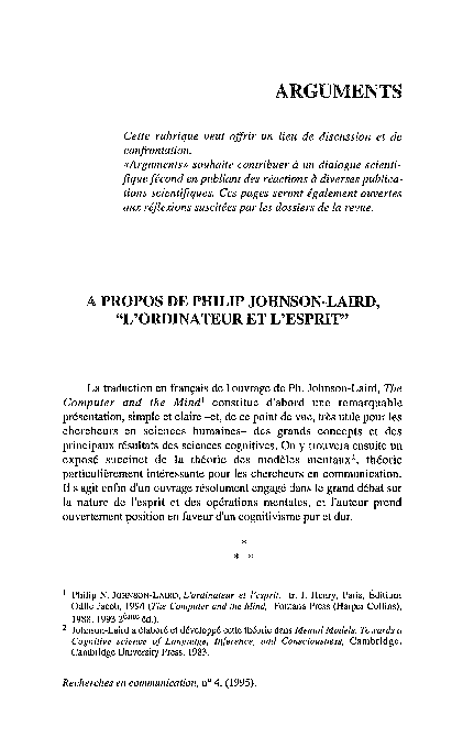 (PDF) A propos de Philip Johnson-Laird, 