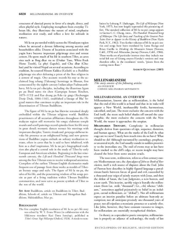 (PDF) Millenarianism An Overview