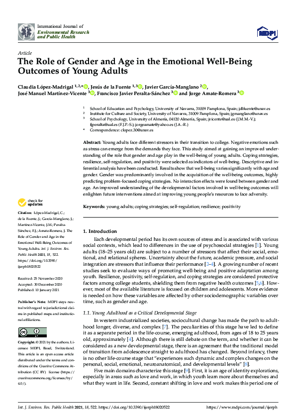 (PDF) The Role of Gender and Age in the Emotional Well-Being Outcomes ...