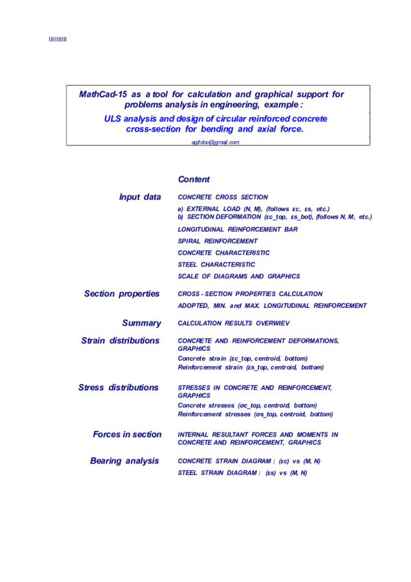 (PDF) ULS analysis and design of circular reinforced concrete cross-section