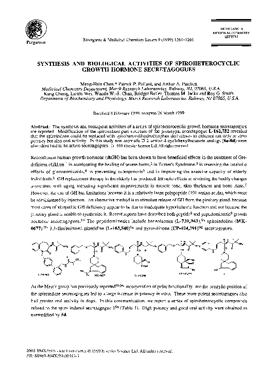 (PDF) Synthesis and biological activities of spiroheterocyclic growth ...