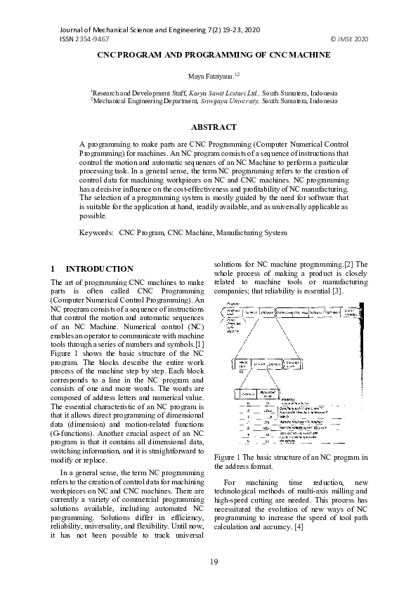 (PDF) CNC Program and Programming of CNC Machine