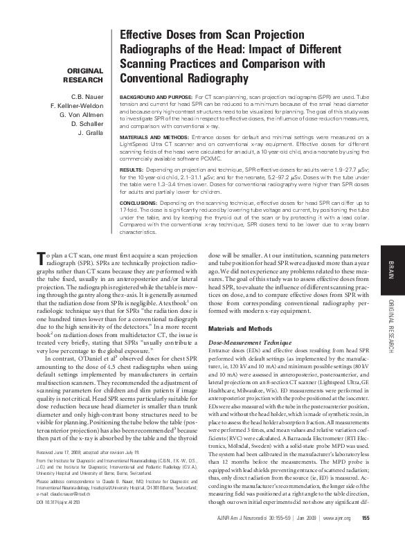 (PDF) Effective Doses from Scan Projection Radiographs of the Head ...