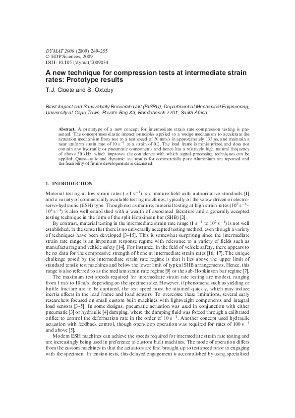 (PDF) A new technique for compression tests at intermediate strain ...