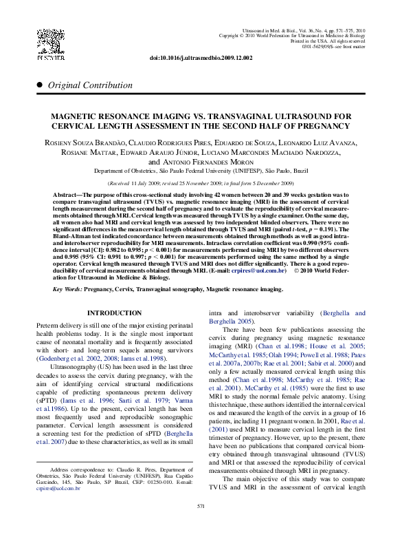 (PDF) Magnetic Resonance Imaging vs. Transvaginal Ultrasound for ...