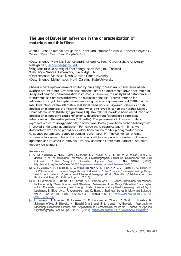 (PDF) The use of Bayesian inference in the characterization of ...