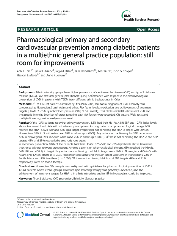 (PDF) Pharmacological primary and secondary cardiovascular prevention ...