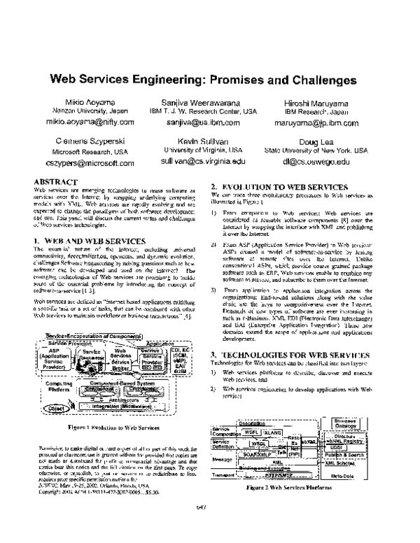 (PDF) Web services engineering
