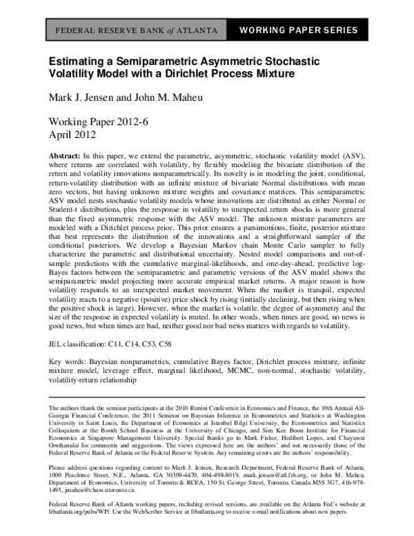 (PDF) Estimating a semiparametric asymmetric stochastic volatility ...