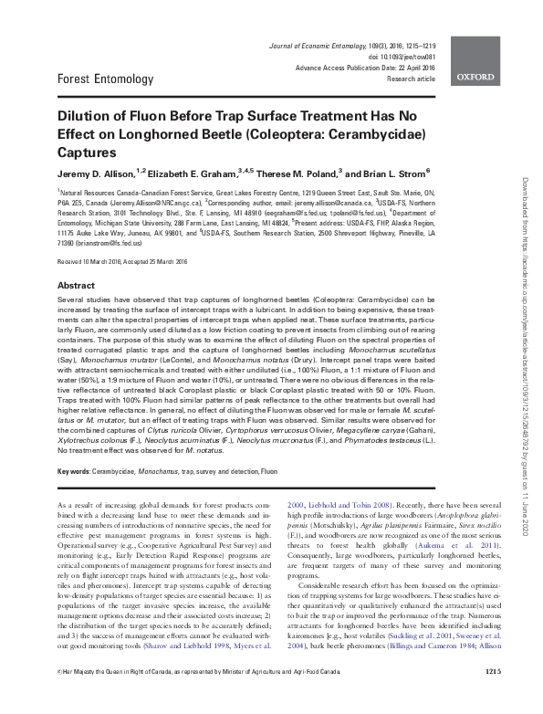 (PDF) Dilution of Fluon Before Trap Surface Treatment Has No Effect on ...