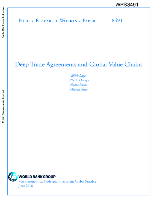 (PDF) Deep Trade Agreements and Global Value Chains