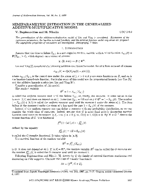(PDF) Semiparametric estimation in the generalized additive ...