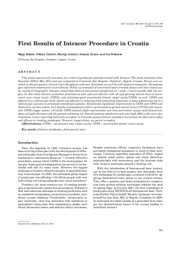 (PDF) First results of Intracor procedure in Croatia