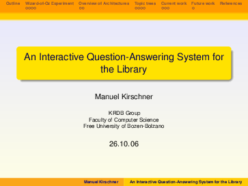 (PDF) An Interactive Question-Answering System for the Library
