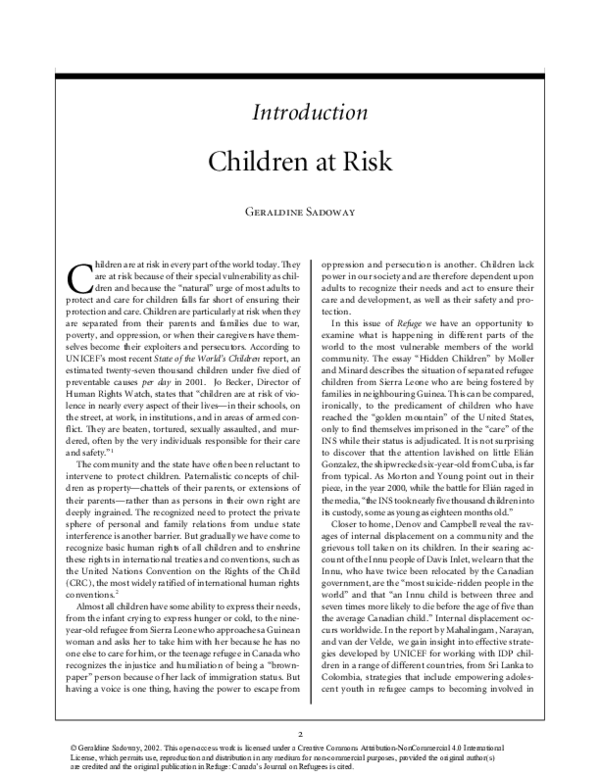 (PDF) Children at Risk