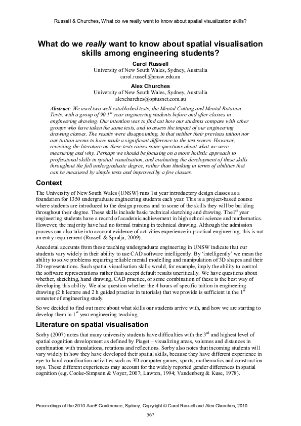 (PDF) What do we really want to know about spatial visualisation skills ...