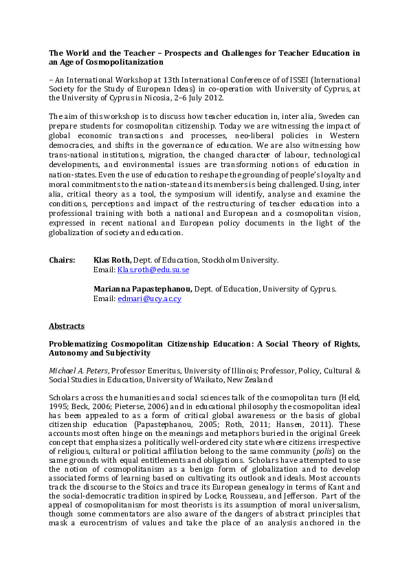 Cosmopolitan citizenship upsc image