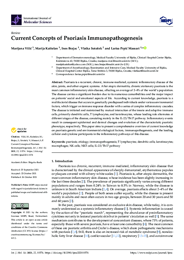 (PDF) Current Concepts of Psoriasis Immunopathogenesis