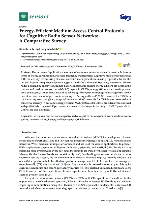(PDF) Energy-Efficient Medium Access Control Protocols for Cognitive ...