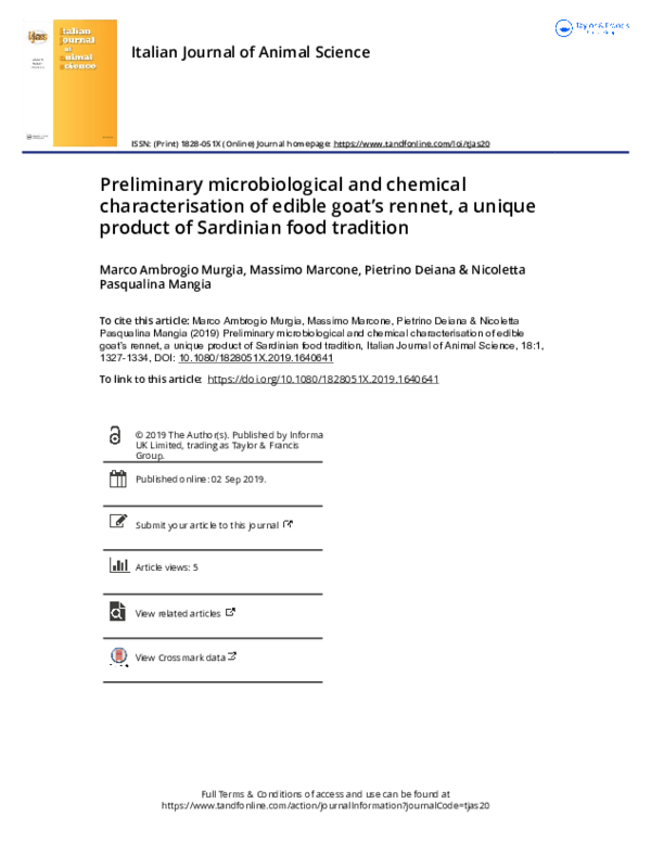 (PDF) Preliminary microbiological and chemical characterisation of ...