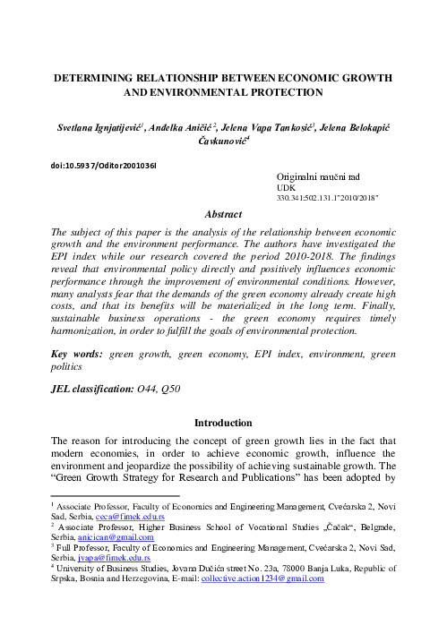(PDF) Determining relationship between economic growth and ...