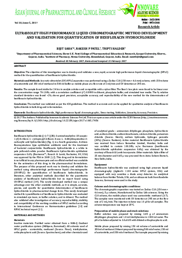 (PDF) Uv-HPLC Method Development and Validation for Quantification of ...
