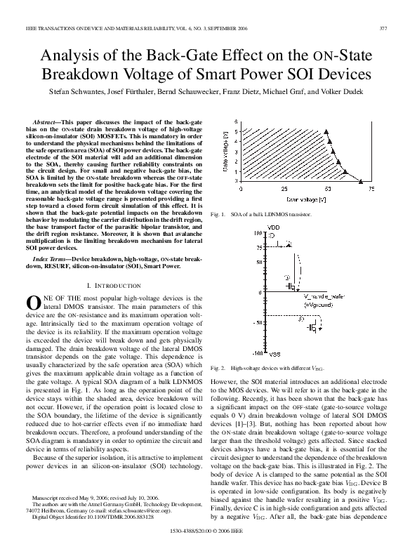 (PDF) Analysis of the Back-Gate Effect on the on-State Breakdown ...
