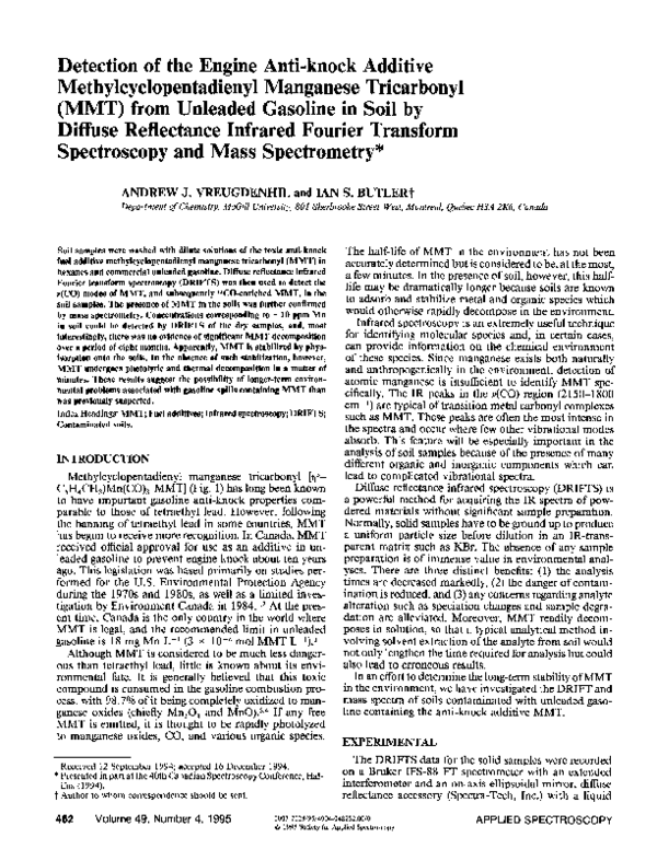 (PDF) Detection of the Engine Anti-knock Additive ...