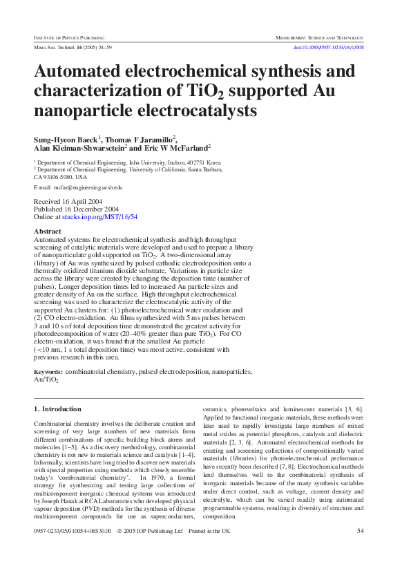 (PDF) Automated electrochemical synthesis and characterization of TiO2 ...