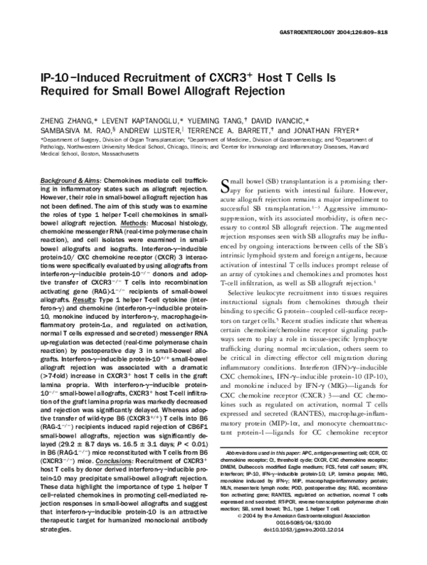 (PDF) IP-10-induced recruitment of CXCR3+ host T cells is required for ...