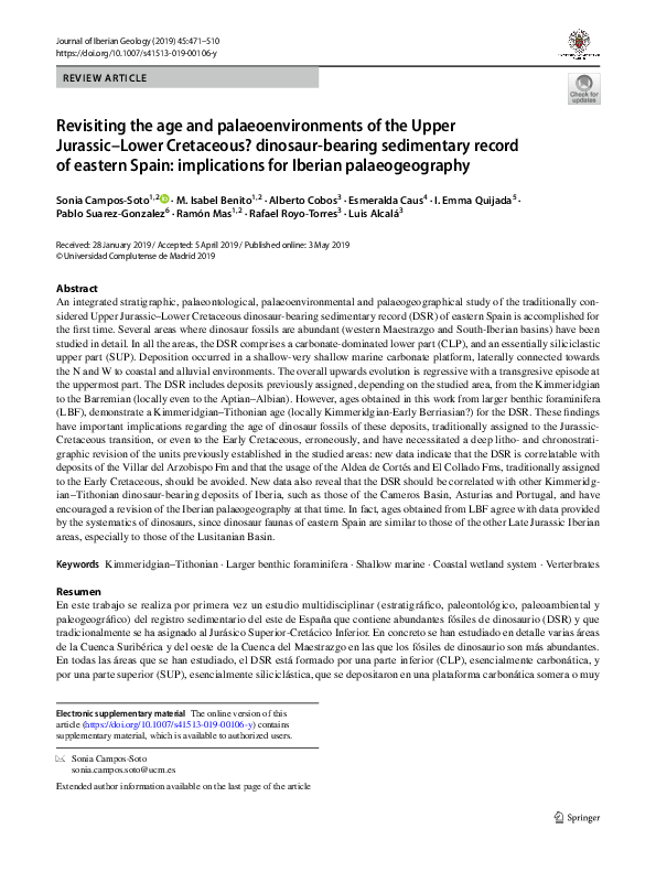 (PDF) Revisiting the age and palaeoenvironments of the Upper Jurassic ...