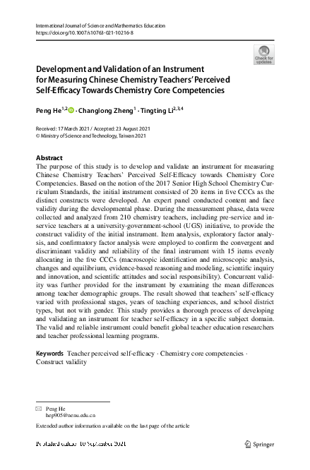 (PDF) Development and Validation of an Instrument for Measuring Chinese ...