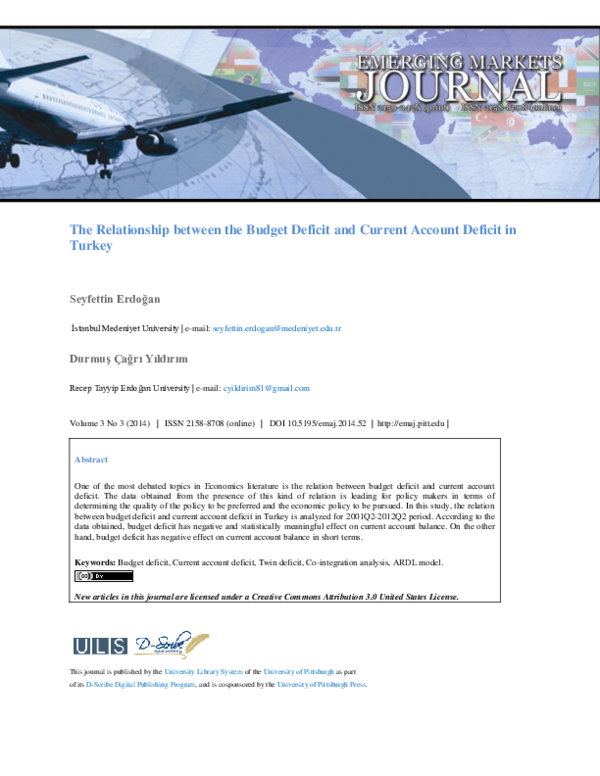(PDF) The Relationship Between the Budget Deficit and Current Account ...