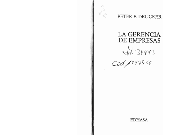 (PDF) Drucker peter la gerencia de empresas