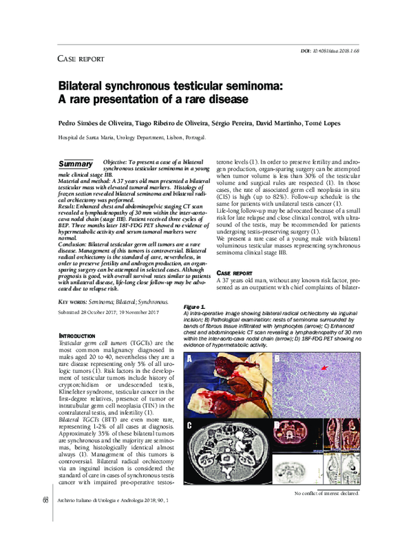 (PDF) Bilateral synchronous testicular seminoma: A rare presentation of ...