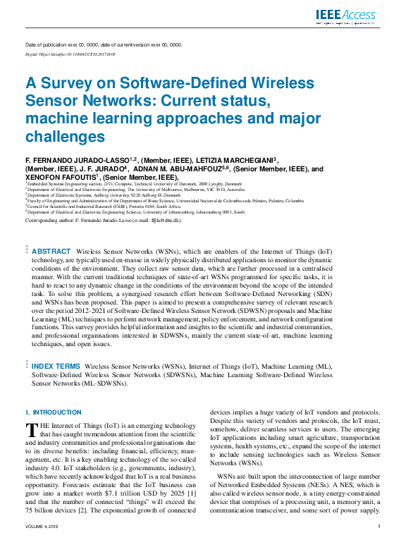(PDF) A Survey on Software-Defined Wireless Sensor Networks: Current ...