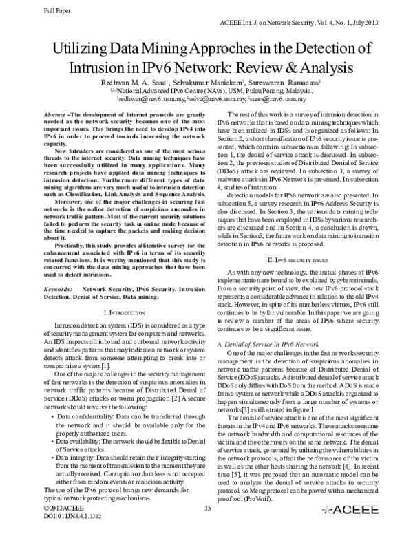 (PDF) Utilizing Data Mining Approches in the Detection of Intrusion in ...