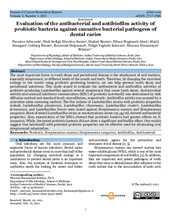 (PDF) Evaluation of the antibacterial and antibiofilm activity of ...