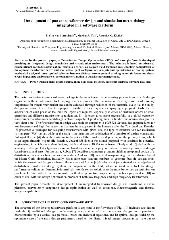 (PDF) Development of power transformer design and simulation ...
