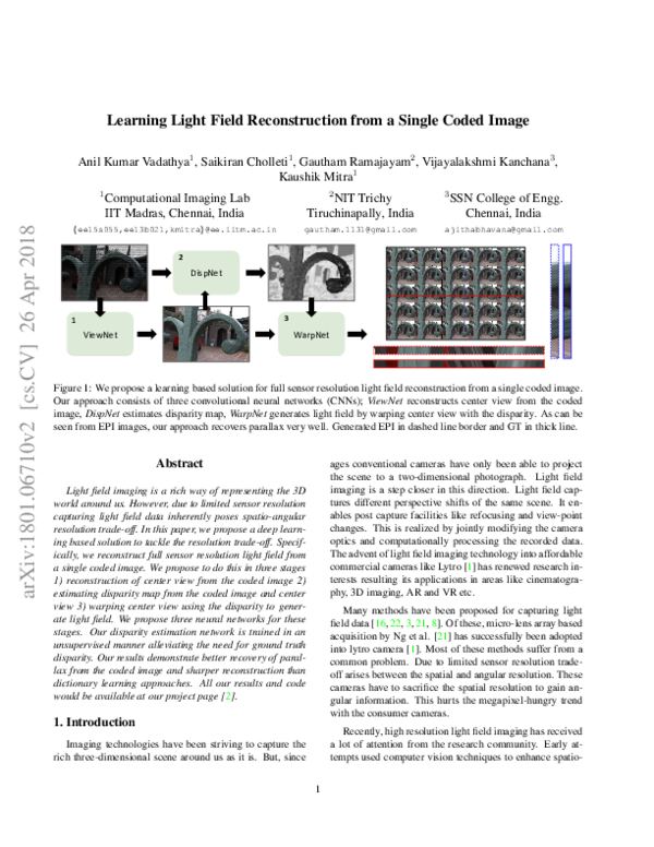 (PDF) Learning Light Field Reconstruction from a Single Coded Image ...