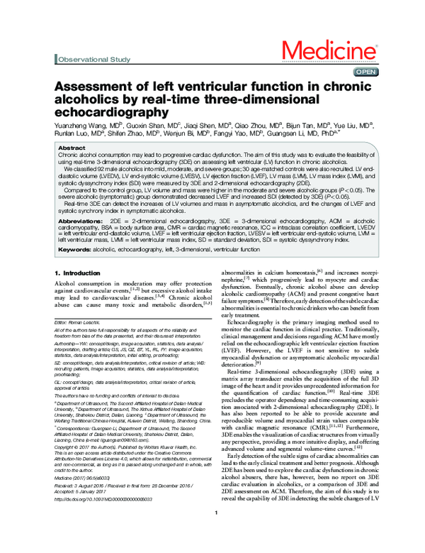 (PDF) Assessment of left ventricular function in chronic alcoholics by ...