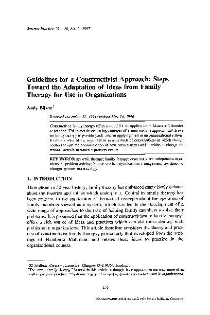 (PDF) Guidelines for a Constructivist Approach: Steps Toward the ...