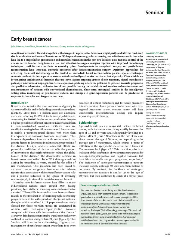 (PDF) Early breast cancer
