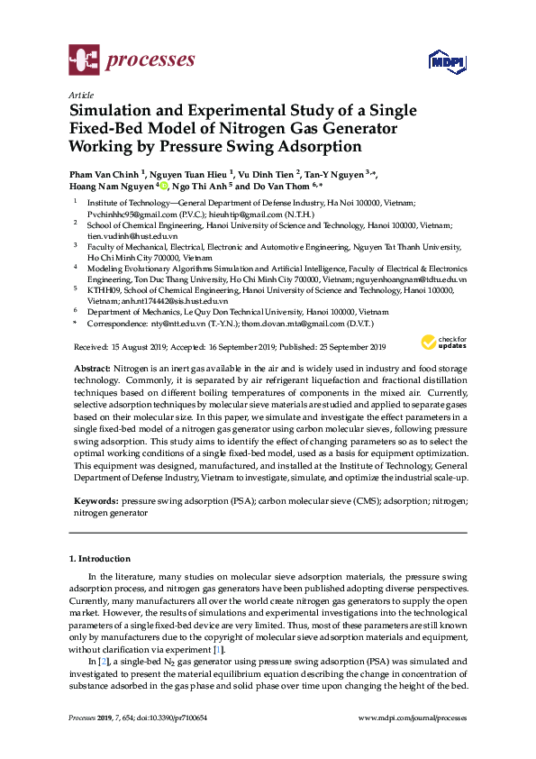 (PDF) Simulation and Experimental Study of a Single Fixed-Bed Model of ...