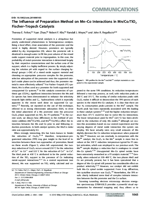 (PDF) The Influence of Preparation Method on Mn-Co Interactions in Mn ...