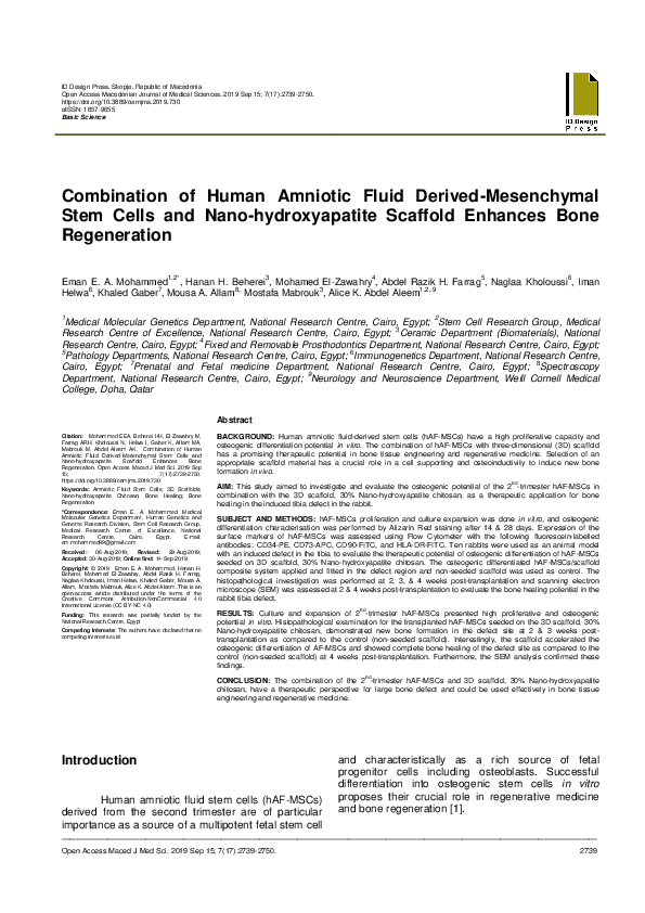 (PDF) Combination of Human Amniotic Fluid Derived-Mesenchymal Stem ...