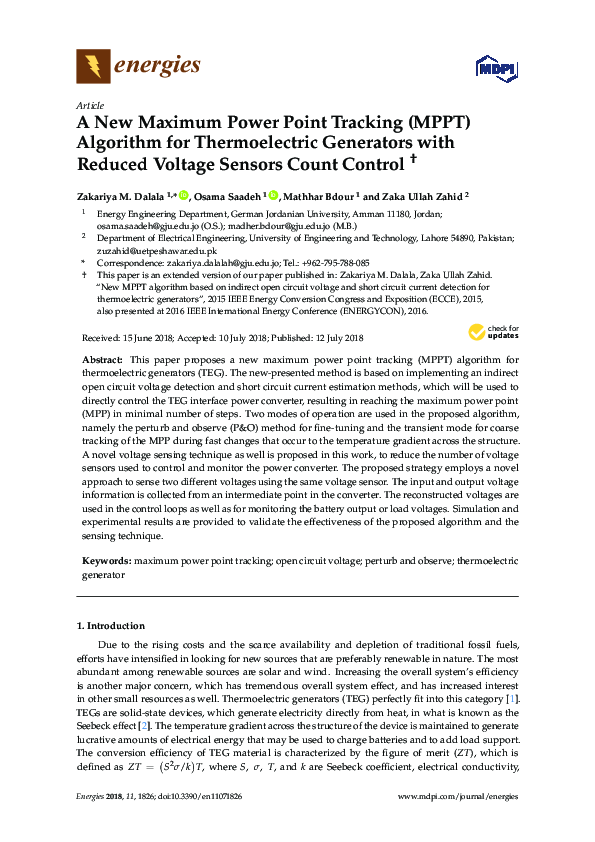 (PDF) A New Maximum Power Point Tracking (MPPT) Algorithm for ...