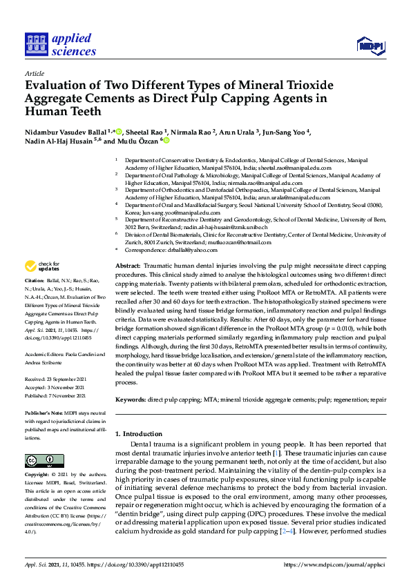 (PDF) Evaluation of Two Different Types of Mineral Trioxide Aggregate ...