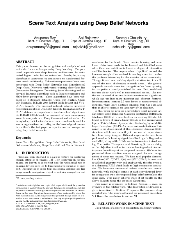 (PDF) Scene Text Recognition using Deep Belief Networks